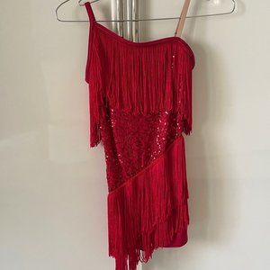 Weissman Ballroom Dance Latino One shoulder Dress 5